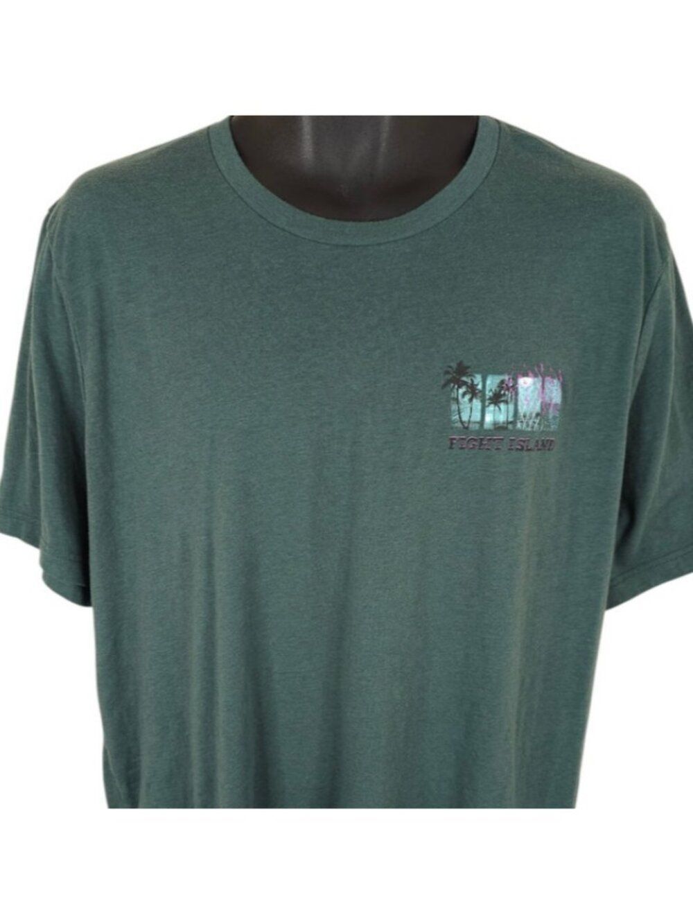 UFC Fight Island T Shirt Mens Size 2XL Green Mixed Martial Arts MMA
